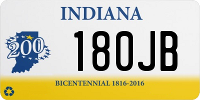 IN license plate 180JB