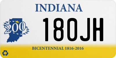 IN license plate 180JH