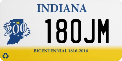 IN license plate 180JM