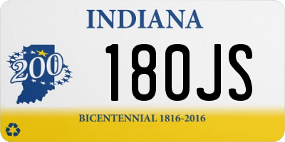 IN license plate 180JS