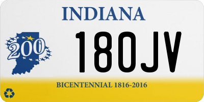 IN license plate 180JV