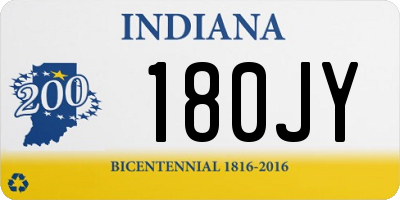 IN license plate 180JY