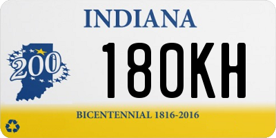 IN license plate 180KH