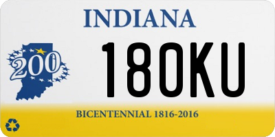 IN license plate 180KU