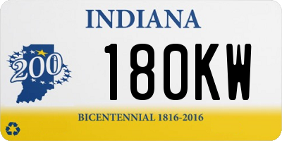 IN license plate 180KW