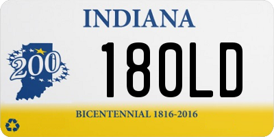 IN license plate 180LD