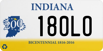 IN license plate 180LO