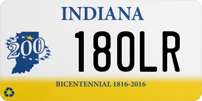 IN license plate 180LR