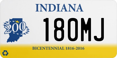 IN license plate 180MJ