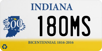 IN license plate 180MS