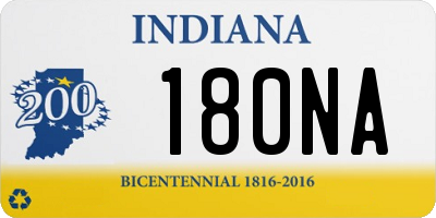 IN license plate 180NA