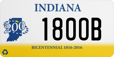 IN license plate 180OB