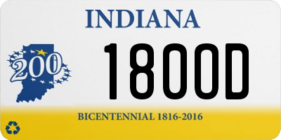 IN license plate 180OD