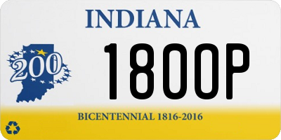 IN license plate 180OP