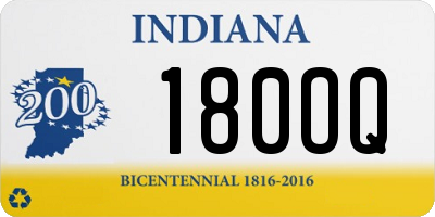 IN license plate 180OQ