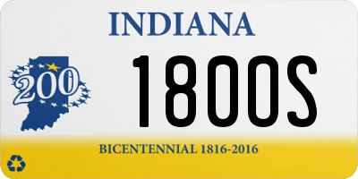 IN license plate 180OS