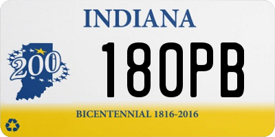 IN license plate 180PB