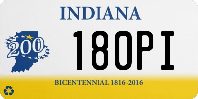 IN license plate 180PI