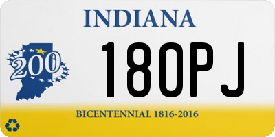 IN license plate 180PJ