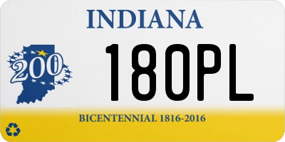 IN license plate 180PL