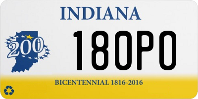 IN license plate 180PO