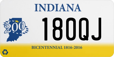 IN license plate 180QJ