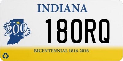 IN license plate 180RQ