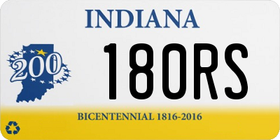 IN license plate 180RS