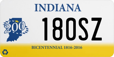 IN license plate 180SZ