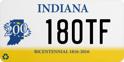 IN license plate 180TF