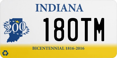 IN license plate 180TM