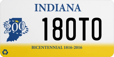 IN license plate 180TO