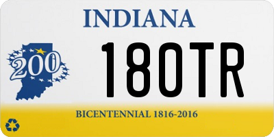 IN license plate 180TR