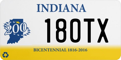 IN license plate 180TX