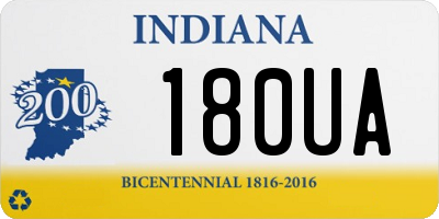 IN license plate 180UA