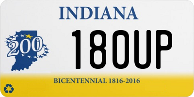 IN license plate 180UP