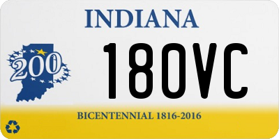 IN license plate 180VC