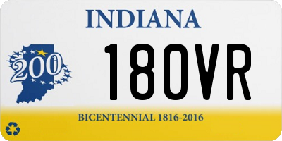 IN license plate 180VR