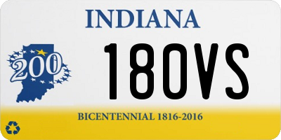 IN license plate 180VS