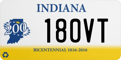 IN license plate 180VT