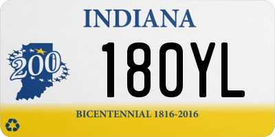 IN license plate 180YL