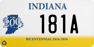 IN license plate 181A