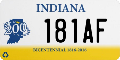 IN license plate 181AF