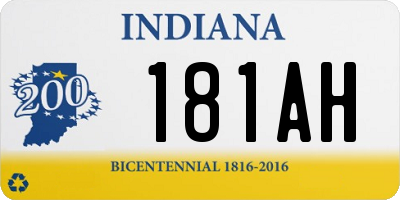 IN license plate 181AH