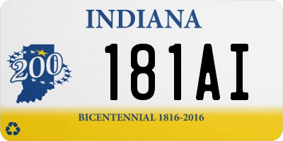 IN license plate 181AI