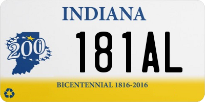 IN license plate 181AL