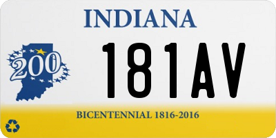 IN license plate 181AV