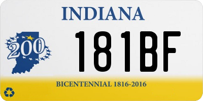 IN license plate 181BF