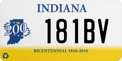 IN license plate 181BV