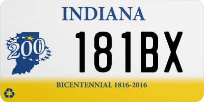 IN license plate 181BX